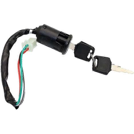Contacteur à clé à quatre fils compatible avec les motos/quads à quatre roues de 50 cm³, 110 cm³, 125 cm³ et 250 cm³ (1/5)