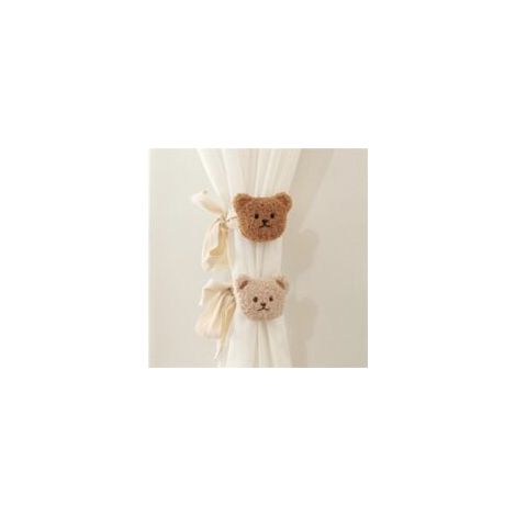 Lot de 2 jolies embrasses de rideau, en forme d'ours en peluche, pour la maison, la décoration de la chambre à coucher, la décoration de chambre d'enfant, la maison, le bureau, la chambre à couc-Crezu