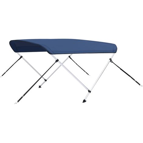 2 Bow Bimini Top Navy Blue 180x130x110 cm vidaXL