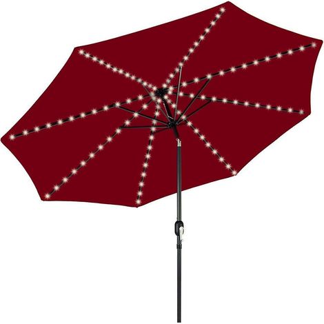 (Lumière blanche) Guirlande lumineuse étanche pour parasol, 8 x 13 LED, chaque branche mesure 130 cm de long, guirlande lumineuse décorative, guirlande lumineuse décorative de Noël pour l'intérieur. (1/4)