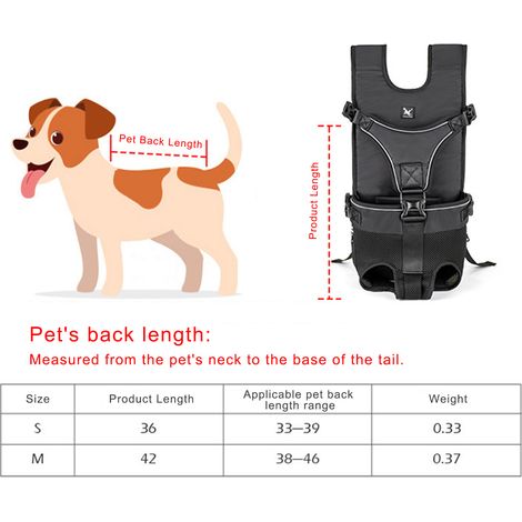 TAILUP Sac à dos de transport pour animaux de compagnie pour chiens, résistant à l'eau, réglable, confortable, pratique, adapté aux chiens de taille moyenne et petite, sac de voyage avant (1/5)