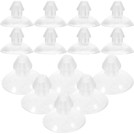 Lot de 100 ventouses transparentes en PVC avec vis 18 mm