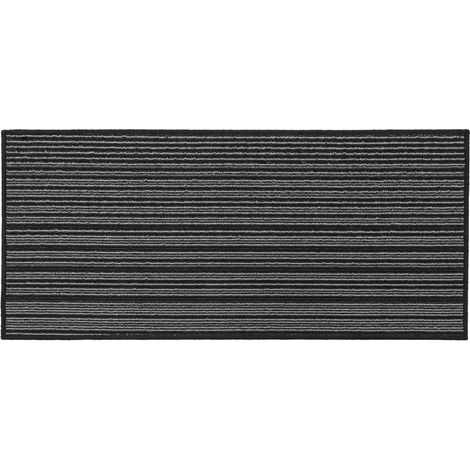 Arona Machine Washable Latex Backed Runner, 57x150cm, Black (1/4)