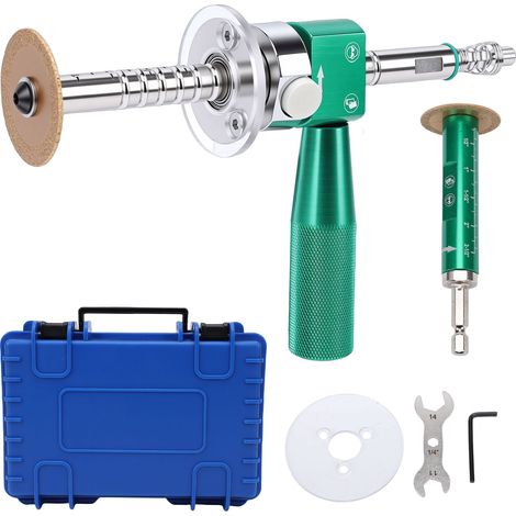Cortatubos interno, profundidad de corte ajustable de 6 a 105 mm, vástago de 6,35 mm (1/4 pulg.), herramienta de corte para tuberías de PVC y ABS, compatible con taladros. (1/5)