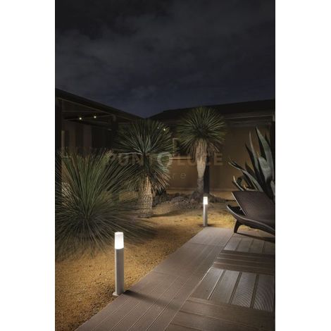 PALETTO POU-83 COLORE SILVER  H.80CM 1 LUCE ATTACCO E27 IP44