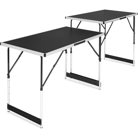VONROC Multifunktionstisch – 100 x 60 cm – 2-teiliges Set