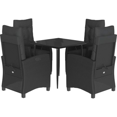 Maison Exclusive - Set de muebles jardín 5 pzas con cojines ratán (1/5)