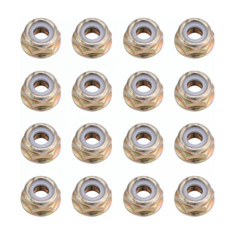 BUNTHAUS PA Écrou de lame, M10 x 1,25 mm, filetage à gauche, écrou hexagonal à bride, en acier inoxydable, pour accessoires de coupe-bordures (1/4)