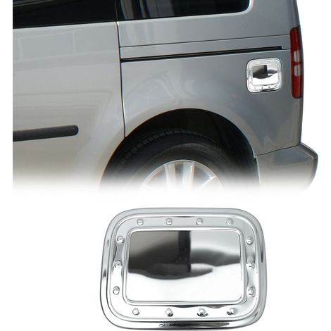 OMAC Bouchon de carburant Compatible avec VW Caddy 2003-2015 en acier inoxydable Chromé Argent (1/5)