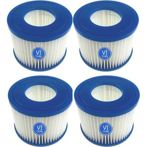 4 Pièces Cartouches Filtrantes de Rechange Pour piscine Lay-Z-Spa Bestway Flowclear Bestway SPA type VI (1/4)