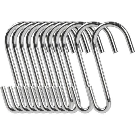 Crochet En S - 32 Pièces - Métal - Argent - Pour Cuisine Salle De Bain Bureau Chambre - Lot