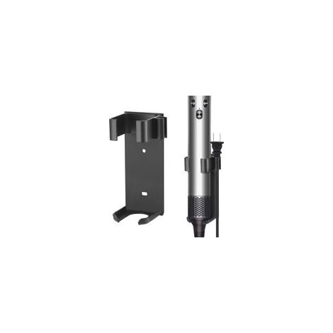2PCS Support Compatible avec Dyson Airwrap, Métal Support Mural pour Fer à Friser, Fer à Lisser, Aluminium (Noir) (1/5)