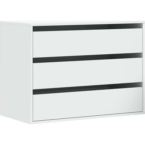 Maison Exclusive - Cassettiera Bianca 80x41x58 cm in Legno Multistrato