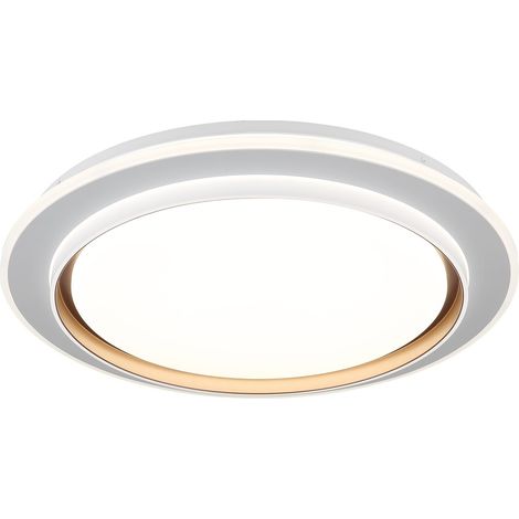 Lampada da soffitto a LED dimmerabile, luce notturna, telecomando, funzione memoria, bianca, D 49 cm (1/5)