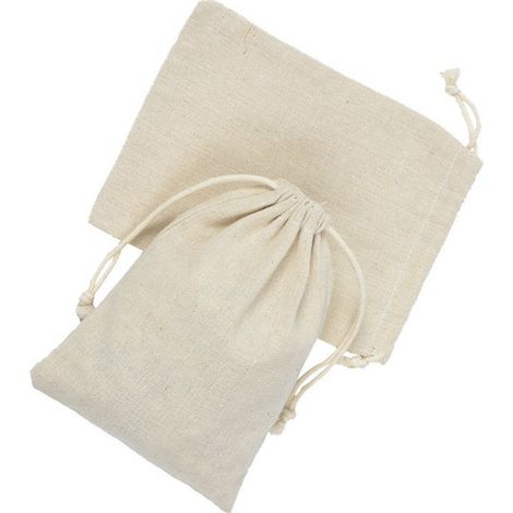 Lot de 50 mini sacs en coton – 10x14 cm – Cordon de serrage – Réutilisables – Mariages, cadeaux, épices (1/5)
