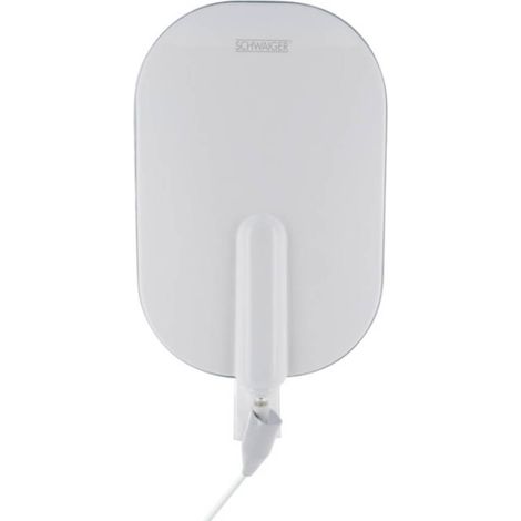 Schwaiger DTA4000 Antenna attiva piatta DVB-T/T2 Ambiente esterno Guadagno: 36 dB Bianco (1/5)