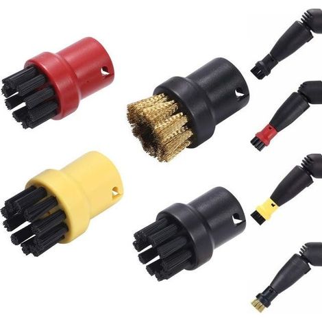 4 x Ensemble de brosses pour nettoyeur vapeur pour Kärcher SC1, SC2, SC3, SC4, SC5, SC7, CTK10 - Brosses pour nettoyeur vapeur (1/5)
