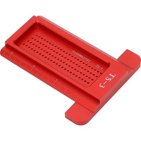 Règle à tracer menuiserie T, outil de marquage en aluminium, gabarit de positionnement de trous, jauge de traçage pour projets DIY (1/5)