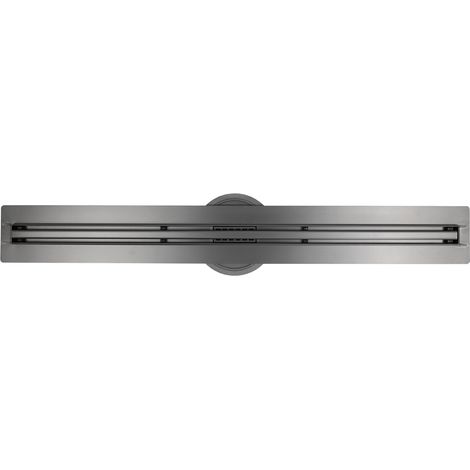 Edelstahl-Duschrinne Bernstein FlexM03 Gunmetal für Duschkabine 100cm