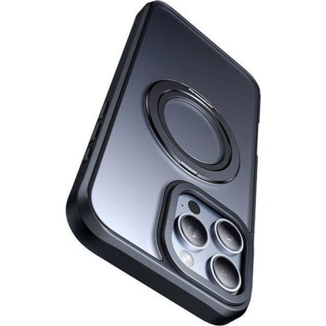Coque iPhone 16 Pro Max - TPU Souple + Dos Rigide - Compatible MagSafe - Support Intégré - Noir - 1 Pièce (1/4)