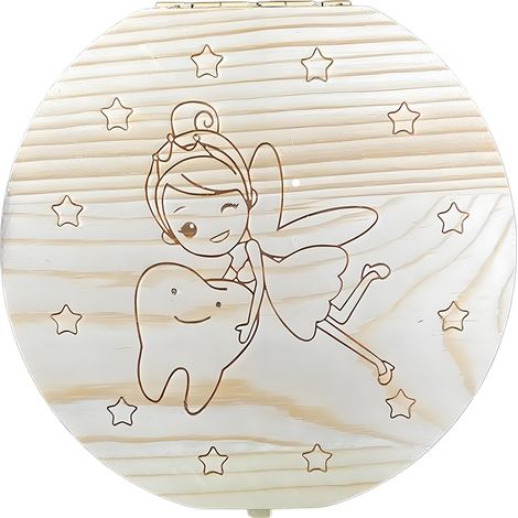 Boîte À Dents - Boîte En Bois Avec Vitre Transparente Pour Conservation Et Affichage Des Dents De Lait - Idéale Pour Enfants - 1 Pièce (1/5)