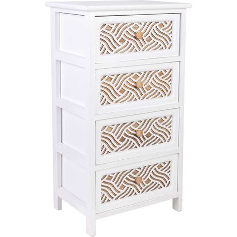 Cajonera de madera blanca 40x29x73h cm (1/5)