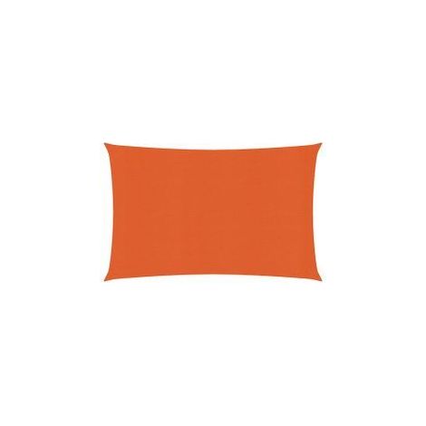 Voile d'ombrage 160 g-m² rectangulaire orange 4x5 m PEHD (1/5)