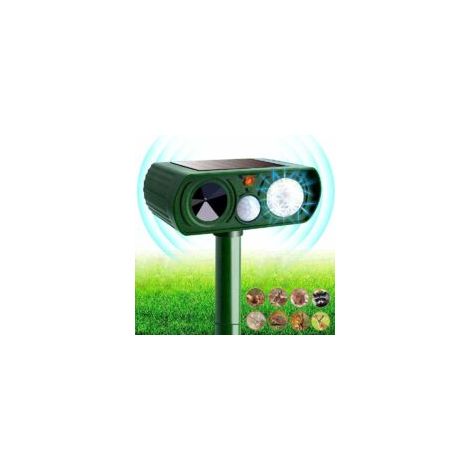 Ultraschall-Katzenabwehrgerät für den Garten – 5 Modi – USB- oder Solarbetrieb – Katzenabwehrgerät mit Erdspieß – Effektive Lösung, um Katzen vom Garten fernzuhalten – Crezuo (1/4)