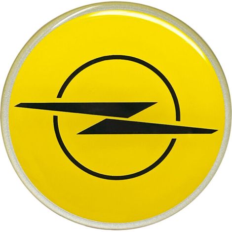Adesivo 3D Stemma Opel Ufficiale - Colore: GIALLO - Dimensione: 58 MM
