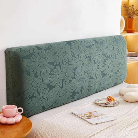 CCYKXA 180cm Headboard cover for double bed, padded, elastic, dustproof and washable, solid color print