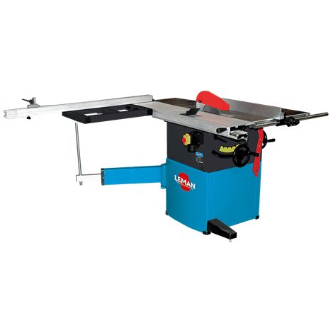 LEMAN - Sierra Escuadradora SST256 con Carro de 1320 mm, Hoja de 255 mm, Motor 2100 W y Mesa Inclinable