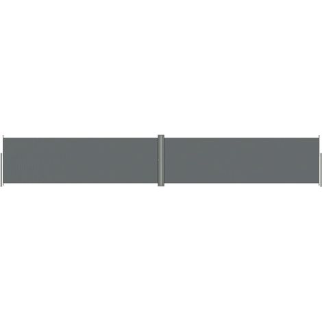 Auvent paravent store brise-vue latéral rétractable de patio jardin terrasse balcon protection visuelle écran anthracite 160 x 1000 cm