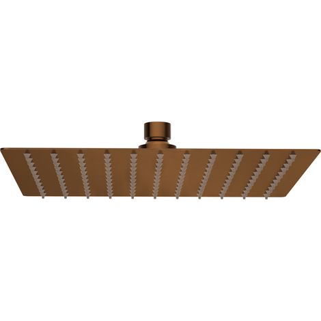 BALNEO Pomme de douche pluie cuivre carrée Acier inoxydable  Pommeau de douche 25 cm CASCADE (1/2)