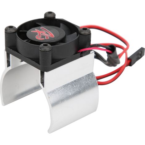 Dissipateur thermique en alliage d'aluminium 540/545/550 avec ventilateur unique pour voiture modèle RC 1/10, argenté (1/5)