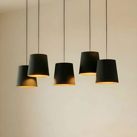 [GEBRAUCHT] B-Ware Lucande Thamila Hängeleuchte Hängelampe Deckenlampe Leuchte Lampe Schwarz Eiche