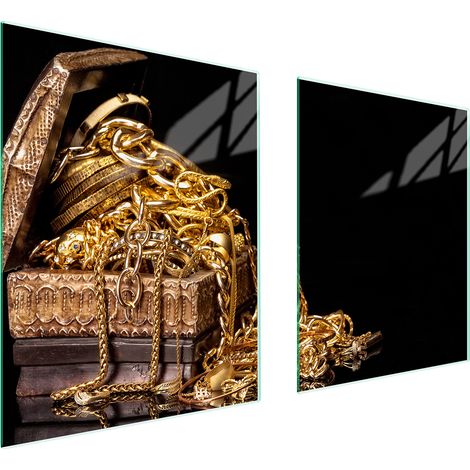 GLASSCHUTZPLATTE FÜR HERD 85x52 GOLD