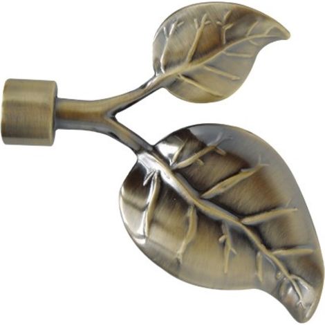 2PZ TERMINALE DECORATIVO CALLA D.20MM COL.OROANTICO (1/2)