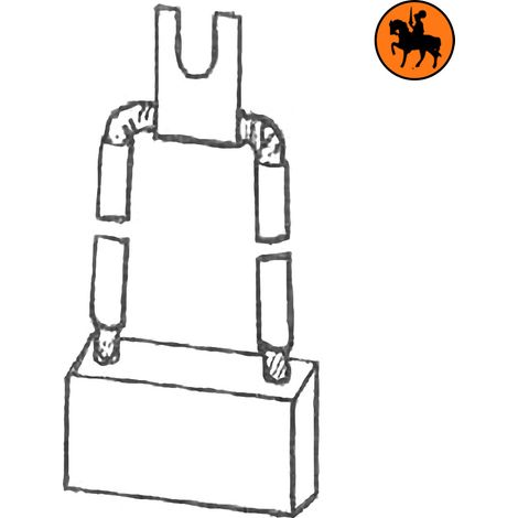 Ensemble de 4 balais de charbon LANSING 1045330004E 1024269-004 9,52x38,1x22,2mm
