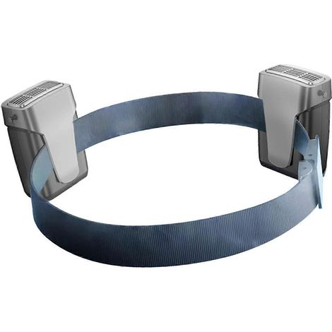 Lot de 2 ventilateurs de taille portables, à porter à la ceinture, pour le jardinage, l'escalade et le vélo (bleu et bleu). (1/3)