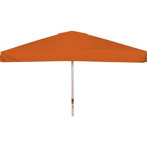 Doppler Sonnenschirm/ Großschirm "Alu Expert Teleskop" 350 x 350 cm, terracotta, mit Volant, Bezug aus 100% Polyester, Gestell aus Aluminium, 22,3 kg (1/5)