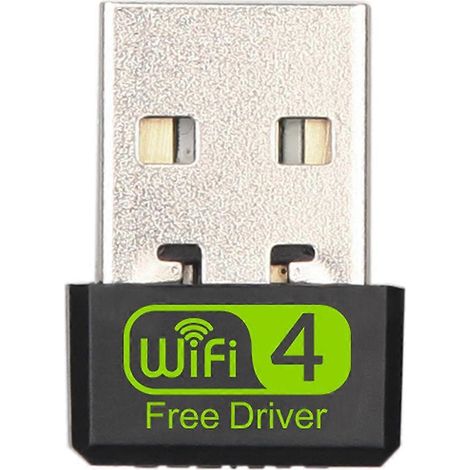 Adaptateur WiFi USB 2.4 GHz 150 Mbps, clé sans fil simple bande, récepteur réseau 2,4G pour PC, ordinateur portable et bureau, connexion stable et rapide, plug and play. (1/5)