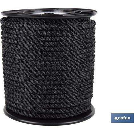 Festmacherrolle 12 mm 100 m schwarz