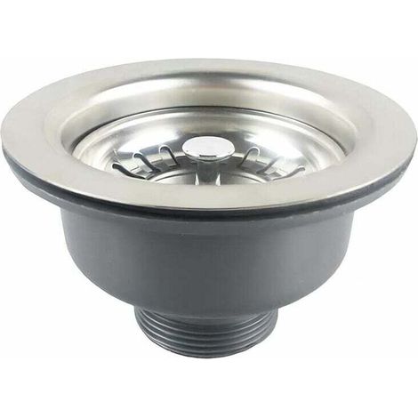 Bonde D'évier sans Trop Plein Panier Inox ø 110 mm 1½", Acier Inoxydable + ABS, Bonde + Panier (1/5)