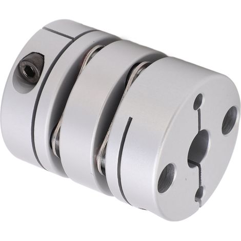 Motorwellen-Doppelkupplung, 40 mm Außendurchmesser, Nabe aus Aluminiumlegierung, Edelstahlscheibe, Doppelmembran-Wellenkupplung (1/5)