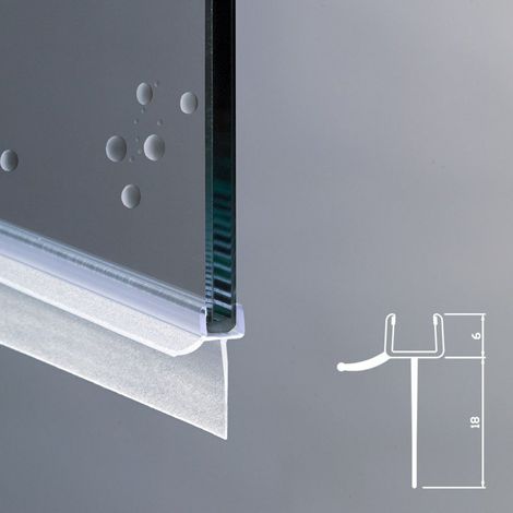 Guarnizione Box Doccia con Gocciolatoio Vetro 6mm EC-18-219 (1/3)