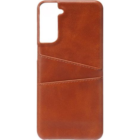 Étui rigide avec porte-cartes pour Samsung Galaxy S21 Plus - Marron - Coque de protection (1/4)