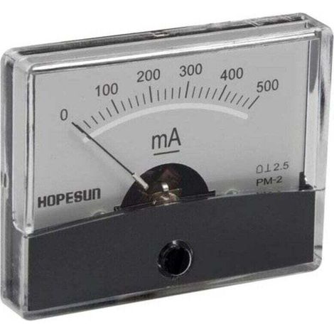 Hope Sun Ampèremètre analogique courant continu 500 mA, compteur de panneau avec échelle, pour installations électroniques, véhicules, alimentation électrique, projets de bricolage, armoires de (1/5)