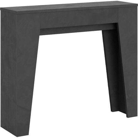 Petite console extensible en bois Bora 90x25-181-Gris anthracite (1/4)
