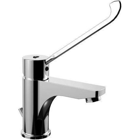 Miscelatore per lavabo con leva clinica e scarico automatico cromato - Paffoni Red (1/3)