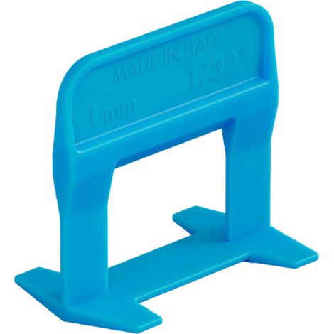 BASE LIVELLANTE CON FERITOIA PER CUNEO 'RLS EVO' H. mm 12 - fuga 1 mm - cf. 250 pz- col.blu - RAIMONDI